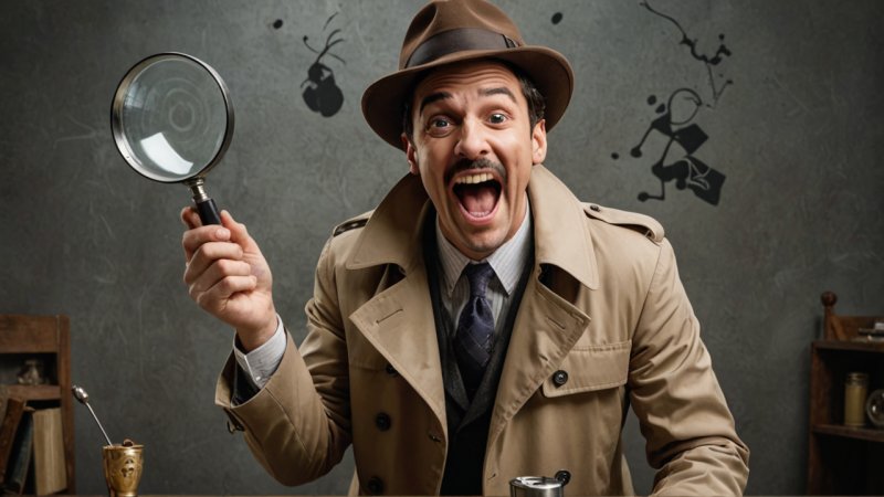 humor, mystery plot, witty characters, comedic dialogue, suspense, storytelling, literary techniques