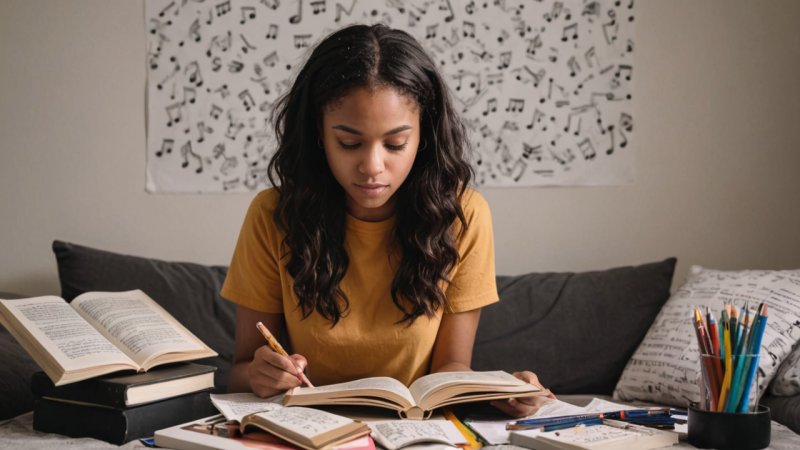young adult literature, music, art, character development, themes, reading